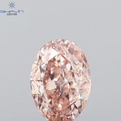 0.23 CT Oval Shape Natural Diamond Pink Color SI2 Clarity (4.56 MM)