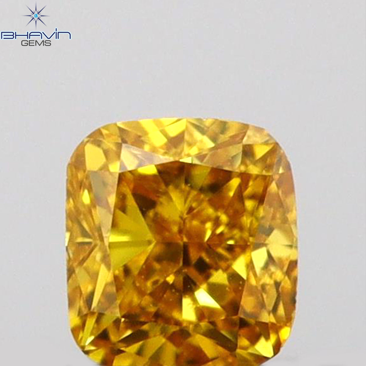 0.11 CT Cushion Shape Natural Diamond Orange Color VS2 Clarity (2.72 MM)