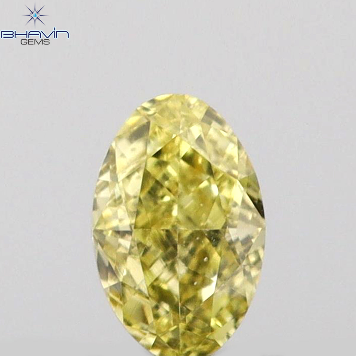 0.08 CT オーバルシェイプ 天然ダイヤモンド イエローカラー VS1 クラリティ (3.44 MM)