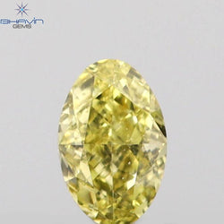 0.08 CT Oval Shape Natural Diamond Yellow Color VS1 Clarity (3.44 MM)