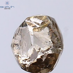 1.31 CT Rough Shape Natural Diamond Dark Brown Color VS2 Clarity (5.98 MM)