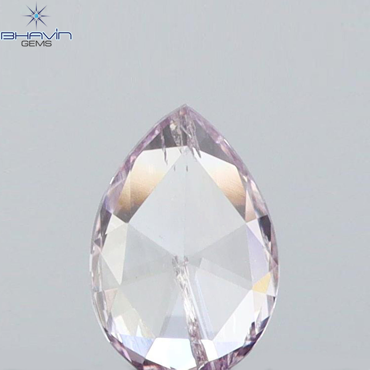 0.09 CT Natural Pear Diamond Pink Color Clarity I1 (3.97 MM)