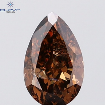 1.01 CT Pear Diamond Natural Brown Color SI2 Clarity (7.92 MM)