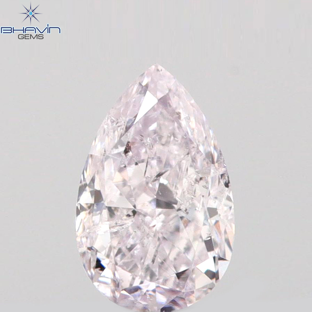 0.08 CT ペアシェイプ ナチュラル ダイヤモンド ピンク色 VS1 クラリティ (3.45 MM)