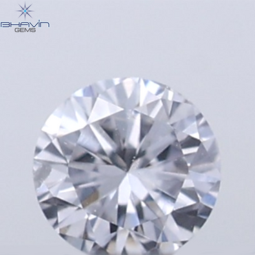 0.03 CT Round Cut Natural Diamond Grey Blue Color SI1 Clarity