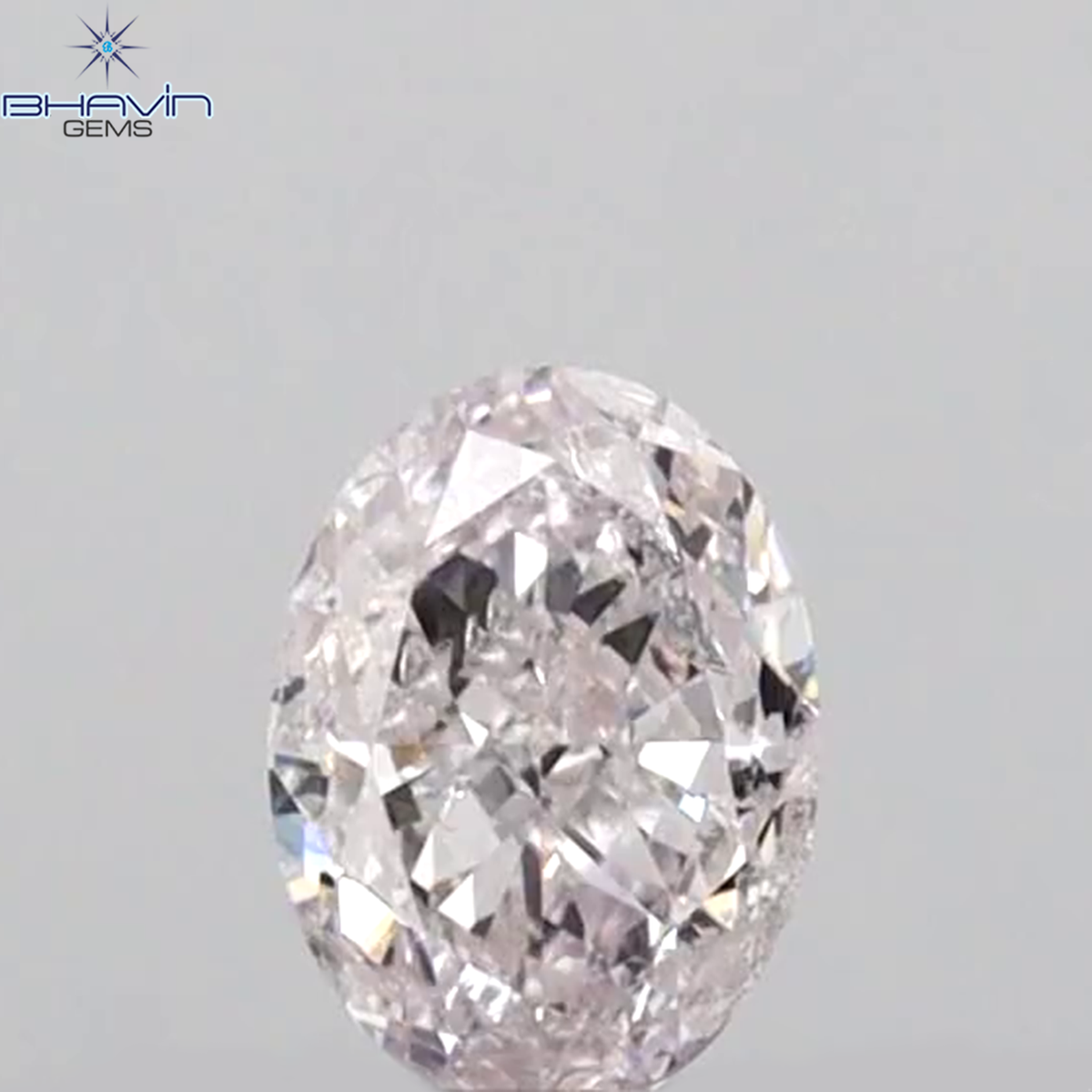 0.24 CT Natural Oval Diamond Pink Color Clarity SI2 (4.33 MM)