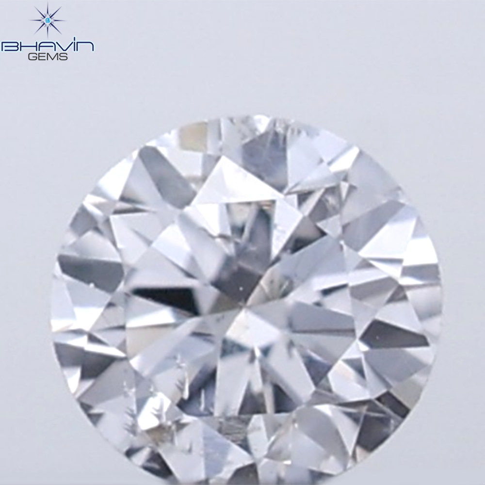 0.05 CT Round Cut Natural Diamond Grey Blue Color VS2 Clarity