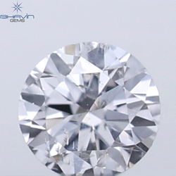 0.05 CT Round Cut Natural Diamond Grey Blue Color VS2 Clarity