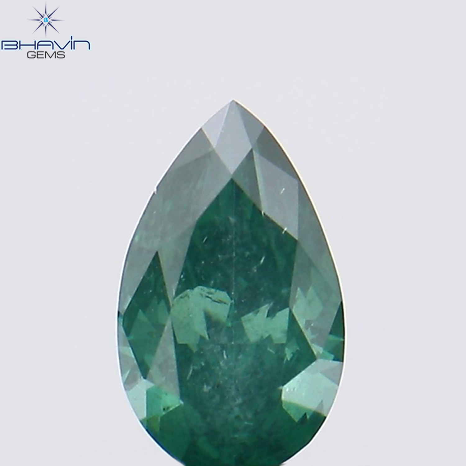 0.21 CT Pear Shape Natural Diamond Blue Color SI2 Clarity (5.20 MM)