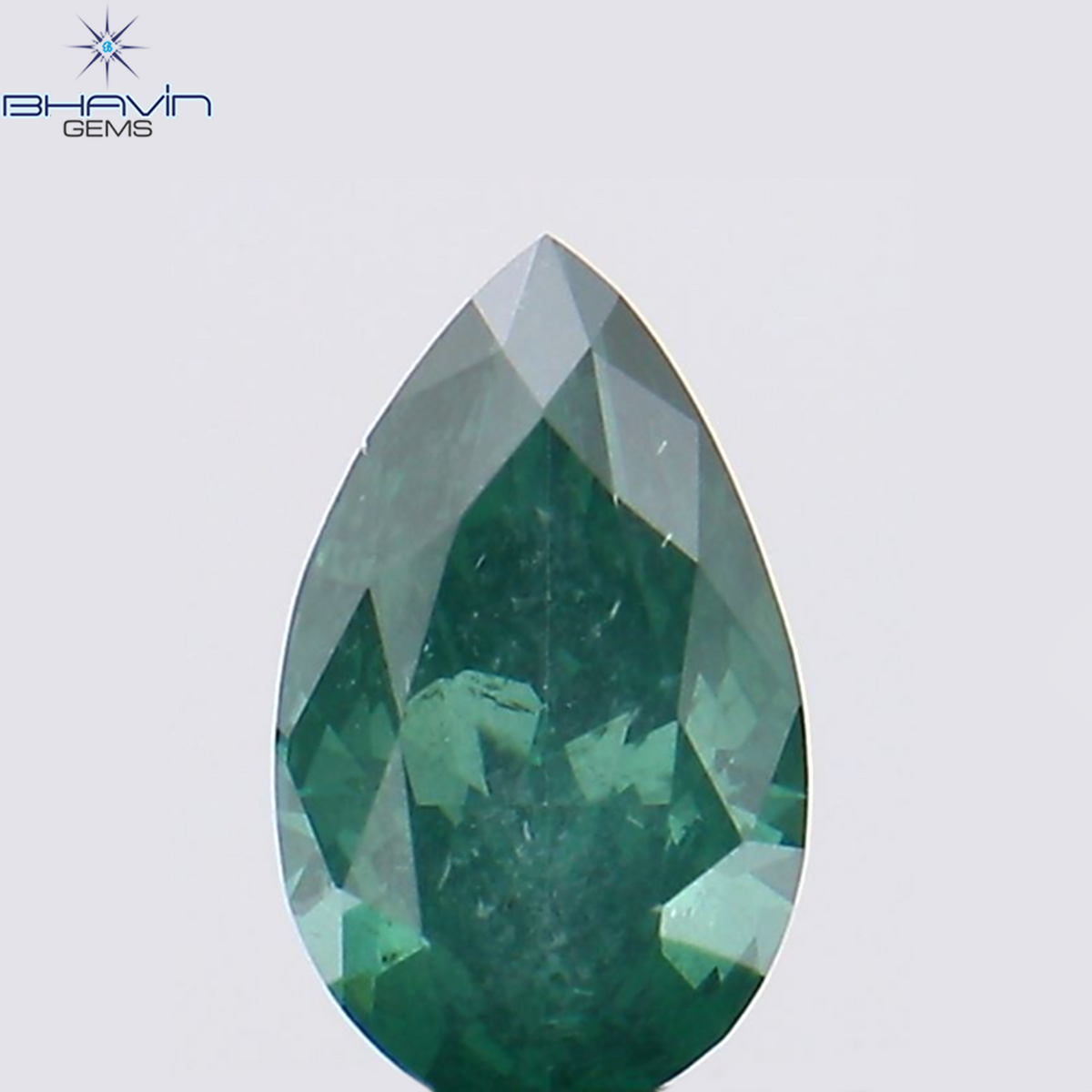 0.21 CT Natural Pear Diamond Enhanced Blue Color Clarity SI2 (5.20 MM)