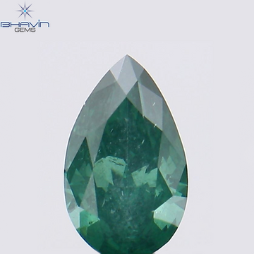 0.21 CT Natural Pear Diamond Enhanced Blue Color Clarity SI2 (5.20 MM)