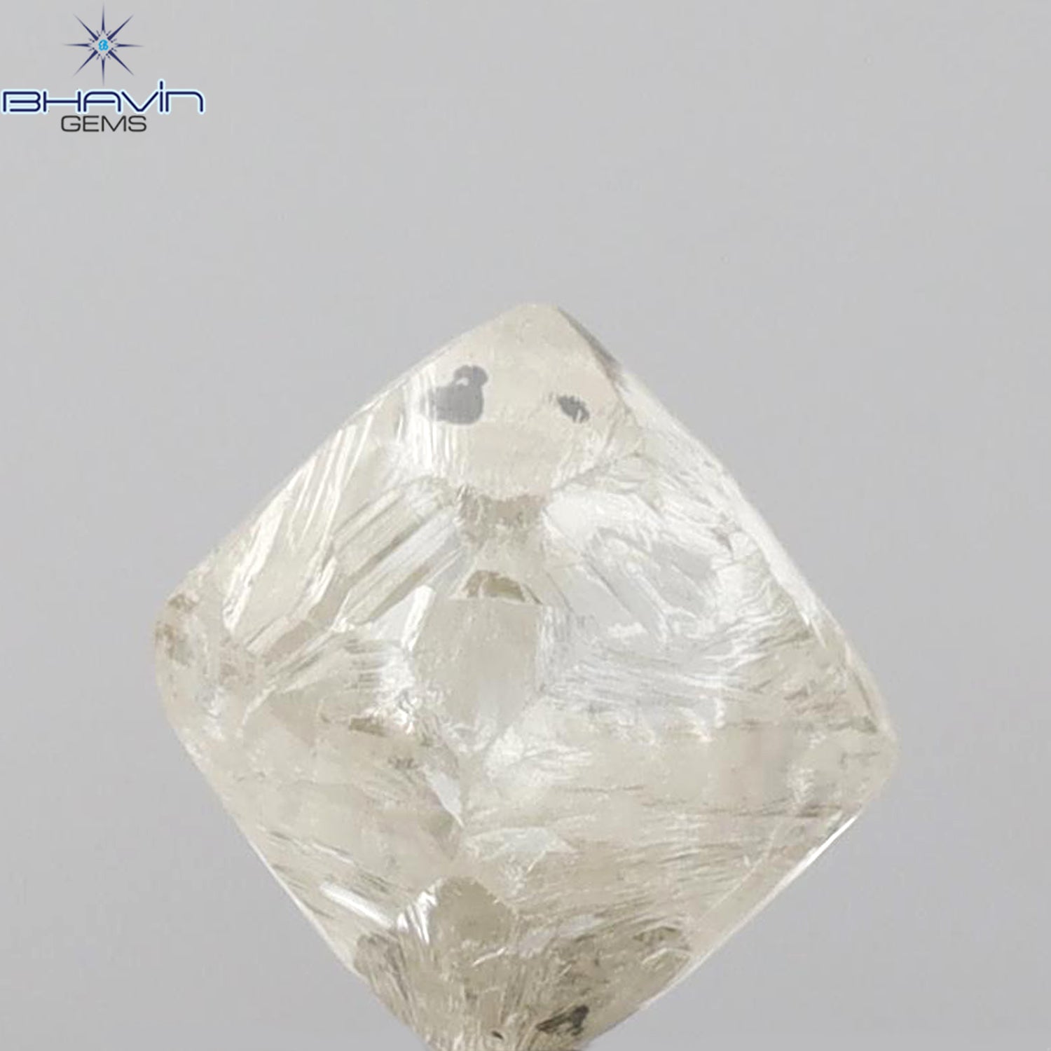 2.30 CT Rough Shape Natural Diamond Yellow Color SI1 Clarity (7.52 MM)