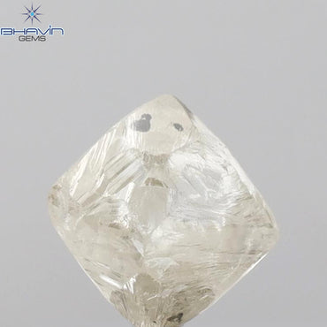 2.30 CT Rough Shape Natural Diamond Yellow Color SI1 Clarity (7.52 MM)