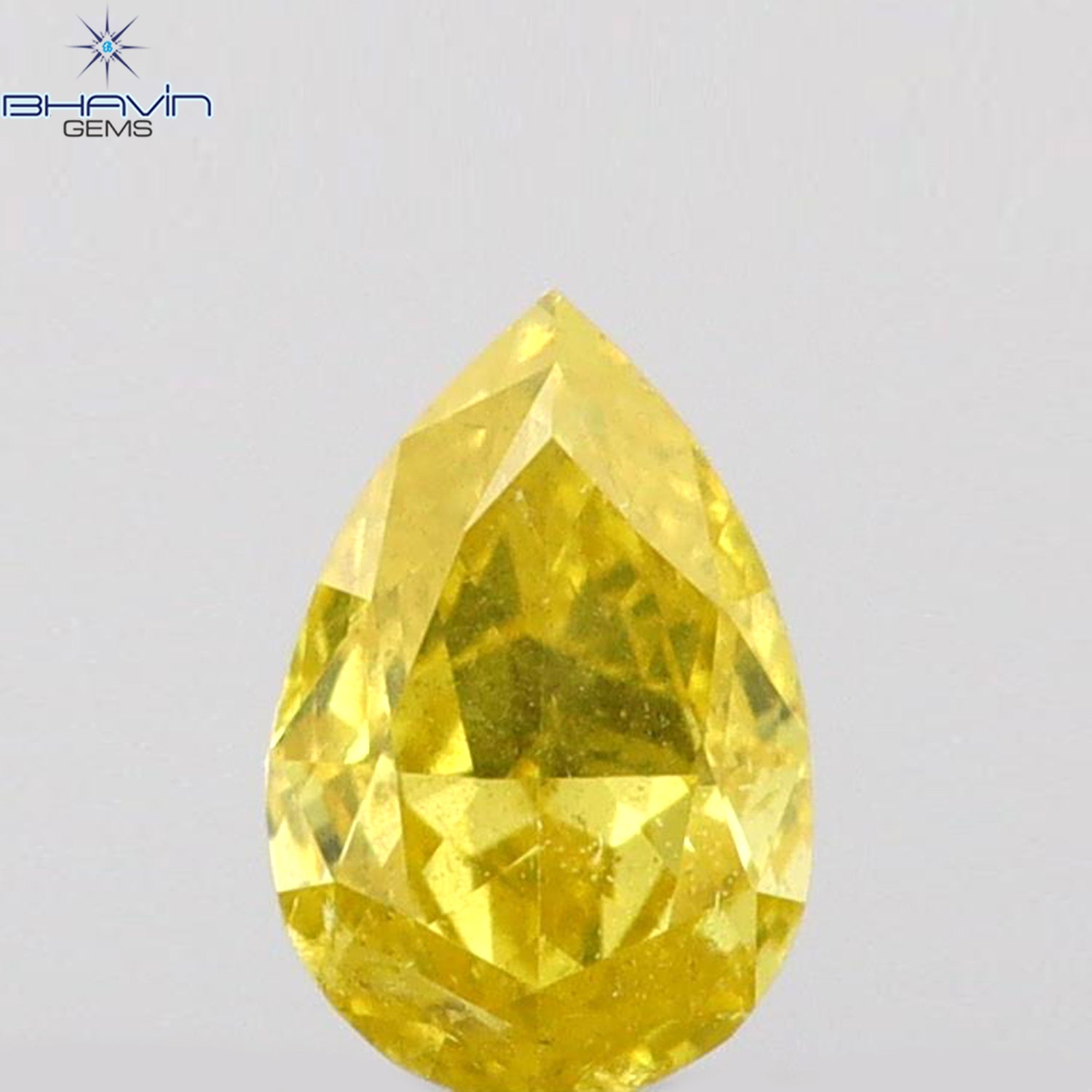 0.10 CT Pear Shape Natural Diamond Yellow Color VS2 Clarity (3.76 MM)
