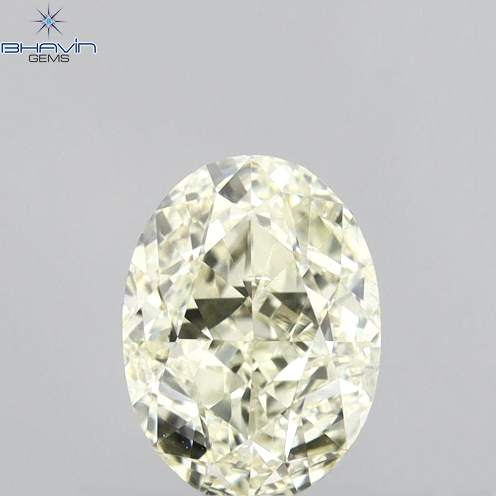 1.00 CT Oval Shape Natural Diamond Yellow Color VS2 Clarity (6.75 MM)