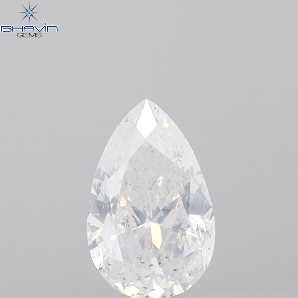 0.31 CT Pear Shape Natural Diamond White Color I1 Clarity (5.60 MM)