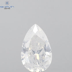 0.31 CT Pear Shape Natural Diamond White Color I1 Clarity (5.60 MM)