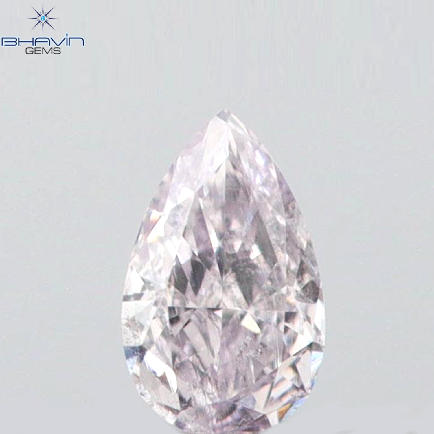 0.05 CT Pear Shape Natural Diamond Pink Color SI2 Clarity (3.20 MM)