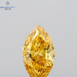 0.09 CT Marquise Shape Natural Loose Diamond Orange Color VS1 Clarity (4.07 MM)