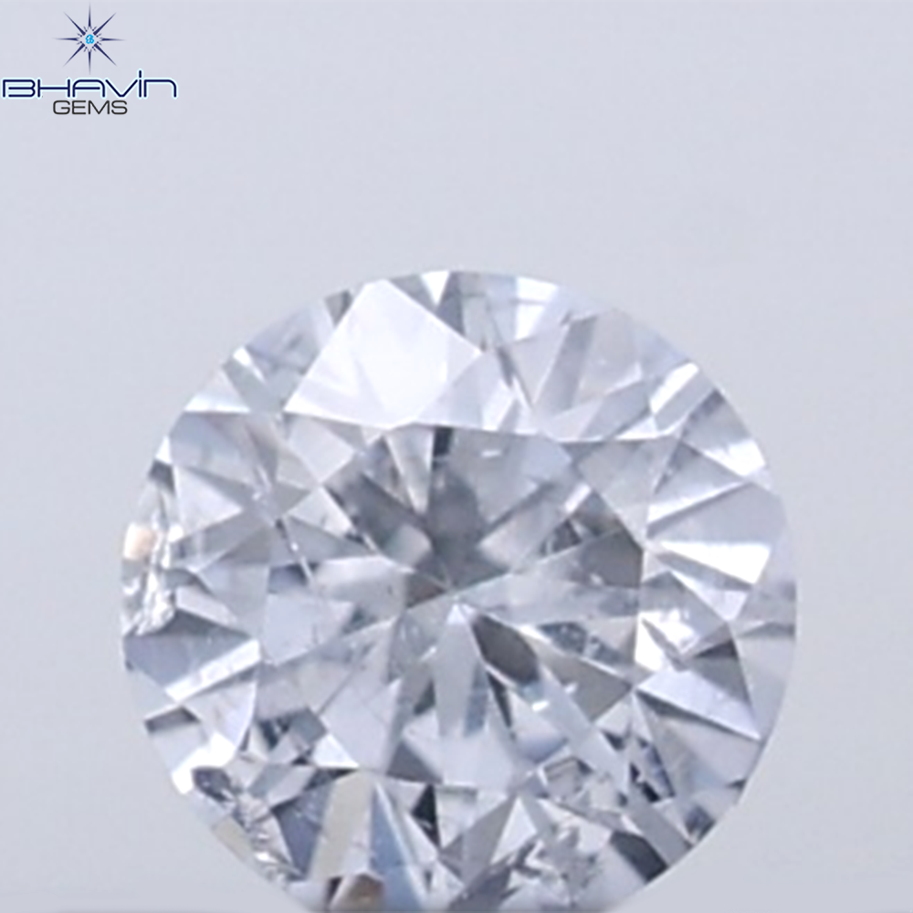 0.03 CT Round Cut Natural Diamond Grey Blue Color SI2 Clarity
