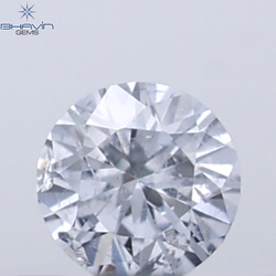 0.03 CT Round Cut Natural Diamond Grey Blue Color SI2 Clarity