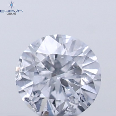 0.03 CT Round Cut Natural Diamond Grey Blue Color SI2 Clarity
