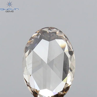 0.34 CT Oval Shape Natural Diamond Brown Color VS1 Clarity (6.04 MM)