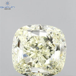 1.00 CT Cushion Shape Natural Diamond Yellow Color VVS1 Clarity (5.23 MM)