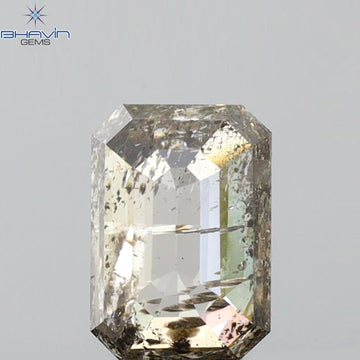 1.03 CT Emerald Shape Natural Diamond Salt And Pepper Color I3 Clarity (6.47 MM)
