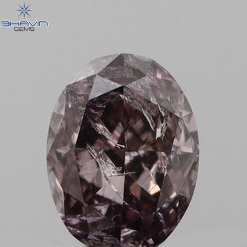 0.12 CT Natural Oval Diamond Pink Color Clarity I3 (3.43 MM)
