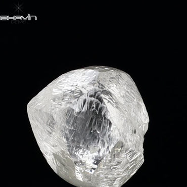 0.90 CT Rough Shape Natural Diamond White Color VS2 Clarity (5.26 MM)