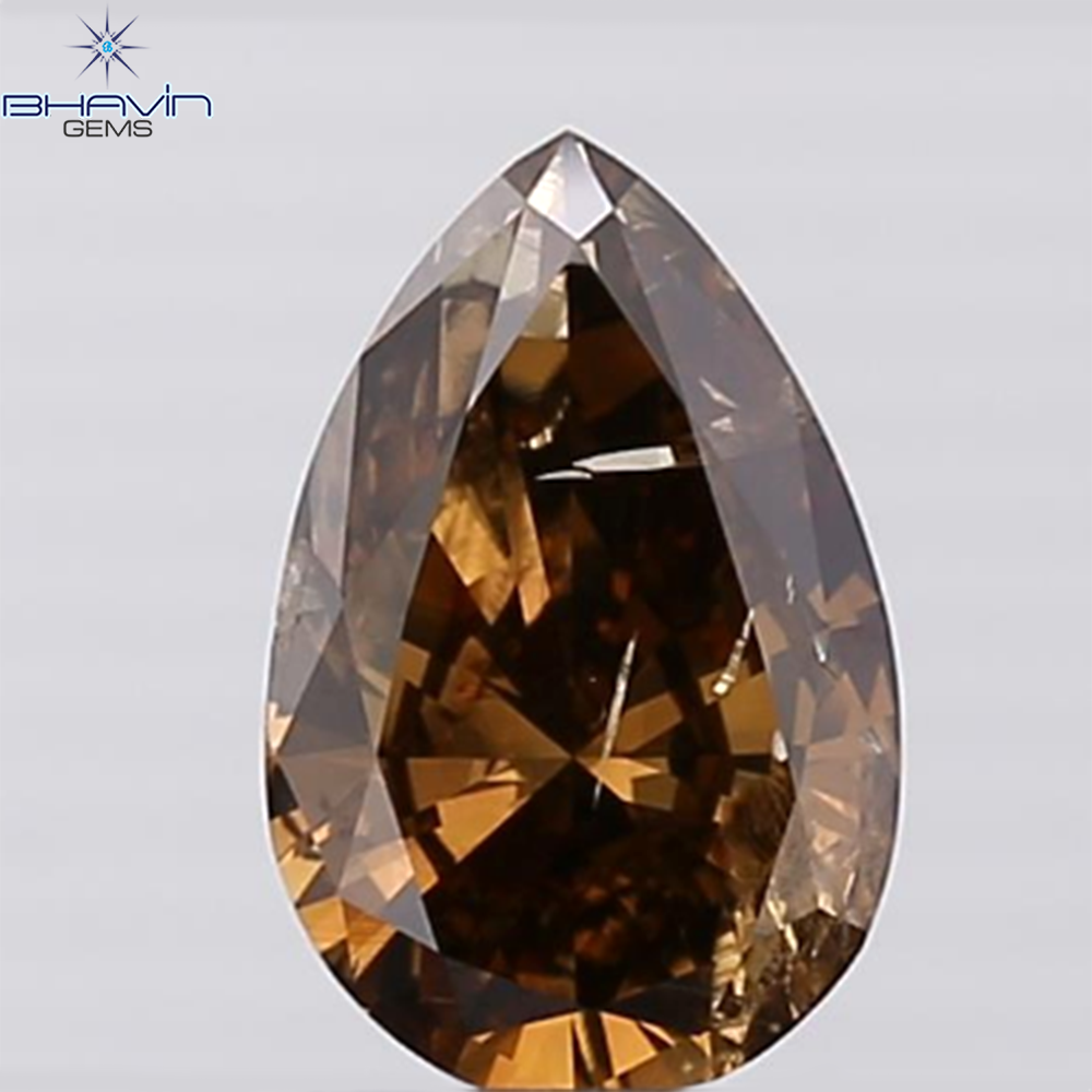 1.04 CT Pear Shape Brown Diamond I1 Clarity (8.62 MM)
