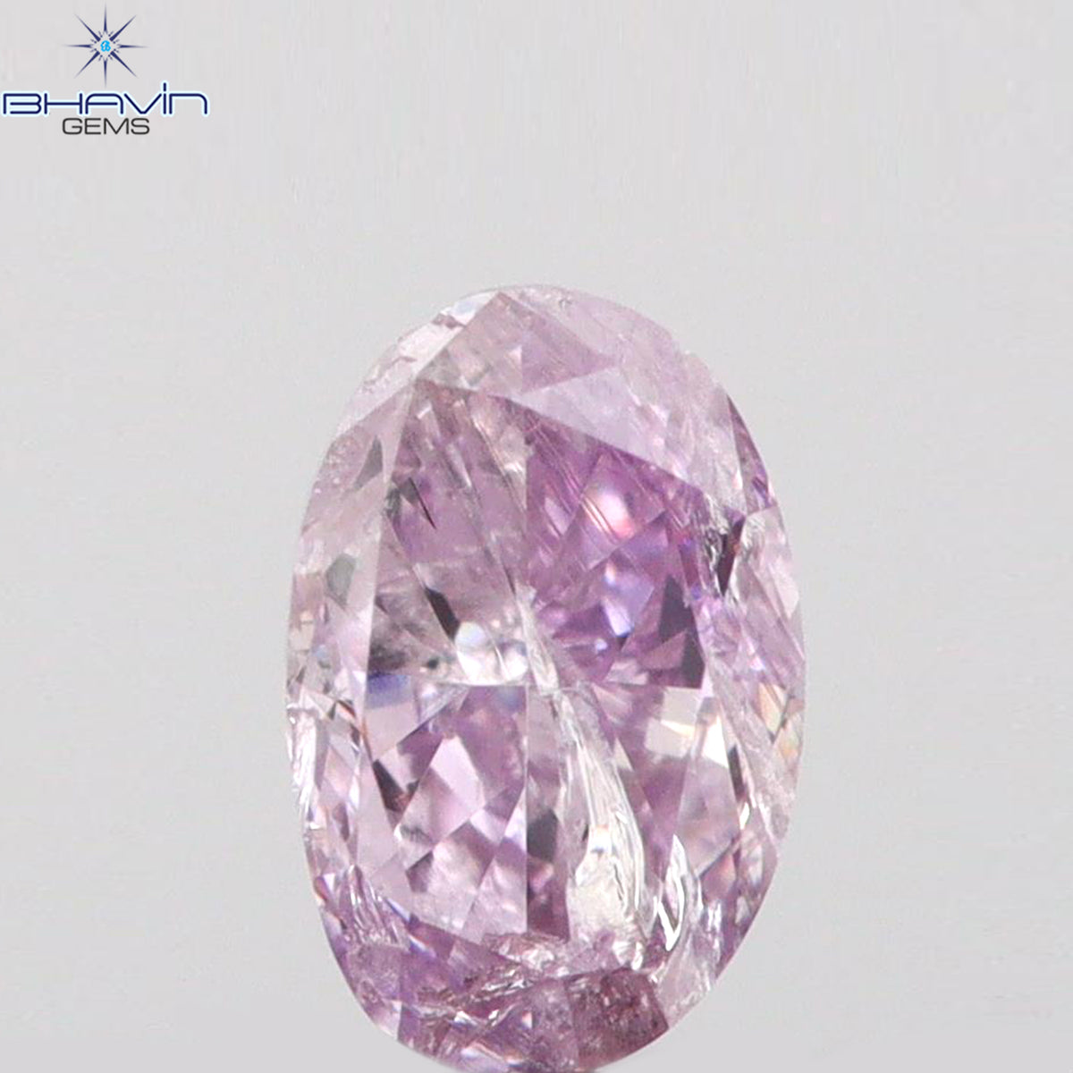 0.15 CT Natural Oval Diamond Pink Color Clarity I2 (3.77 MM)