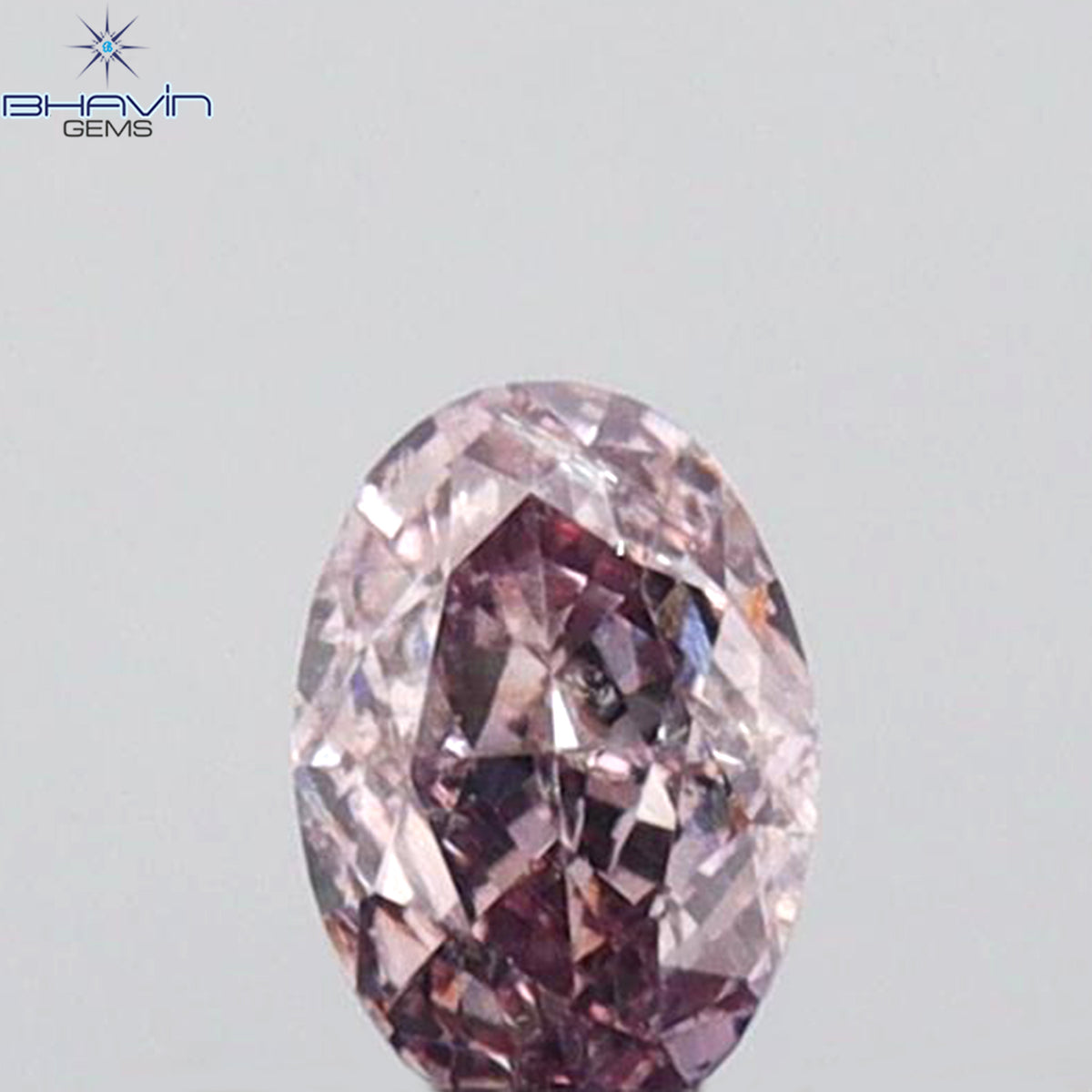 0.17 CT オーバルシェイプ 天然ダイヤモンド ピンクカラー SI1 クラリティ (4.00 MM)