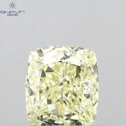 0.54 CT Cushion Shape Natural Loose Diamond Yellow Color VVS1 Clarity (4.98 MM)