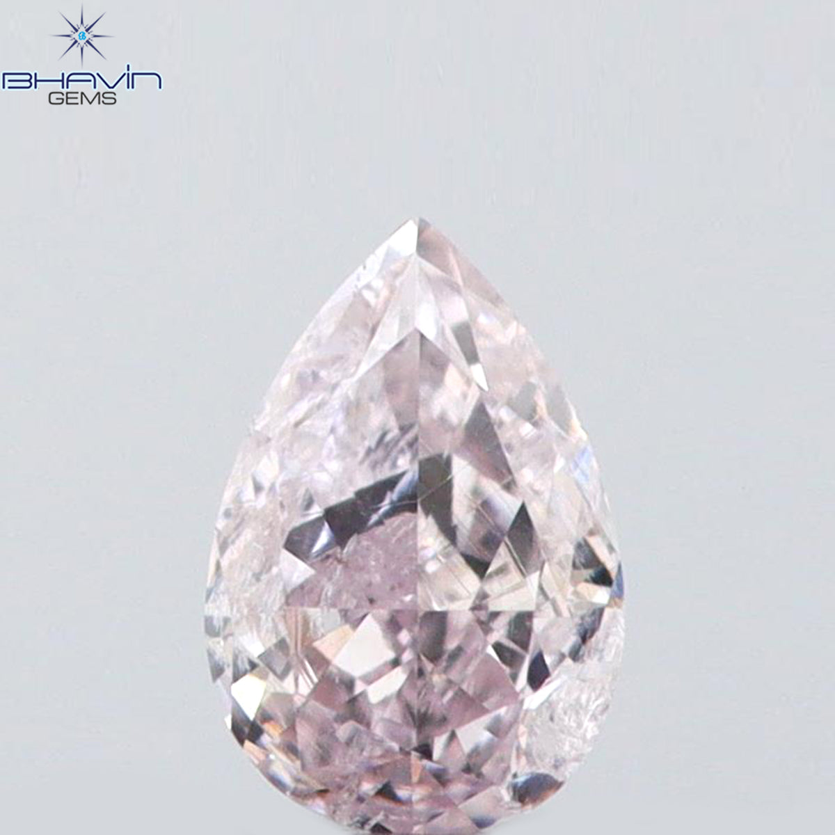 0.08 CT ペアシェイプ ナチュラル ダイヤモンド ピンク色 VS1 クラリティ (3.45 MM)