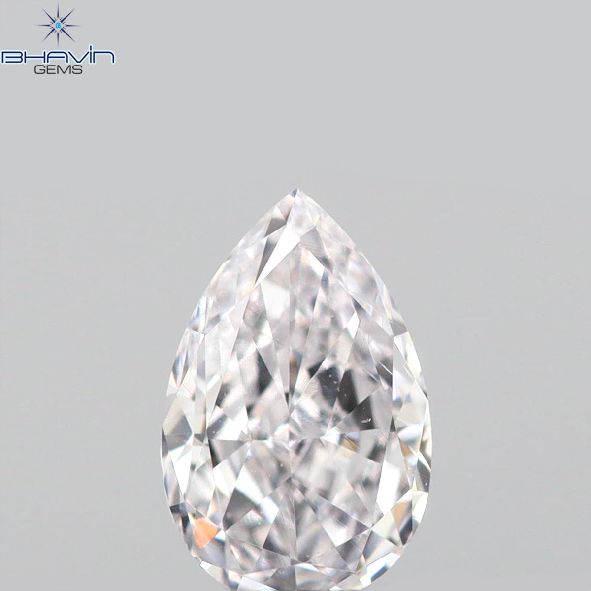 0.12 CT ペアシェイプ ナチュラル ダイヤモンド ピンク カラー I1 クラリティ (3.66 MM)