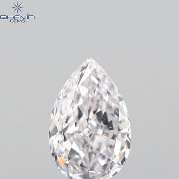 0.12 CT ペアシェイプ ナチュラル ダイヤモンド ピンク カラー I1 クラリティ (3.66 MM)