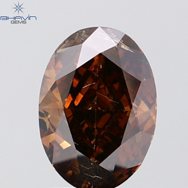 2.02 CT Oval Diamond Natural Reddish Brown Color SI2 Clarity (9.30 MM)