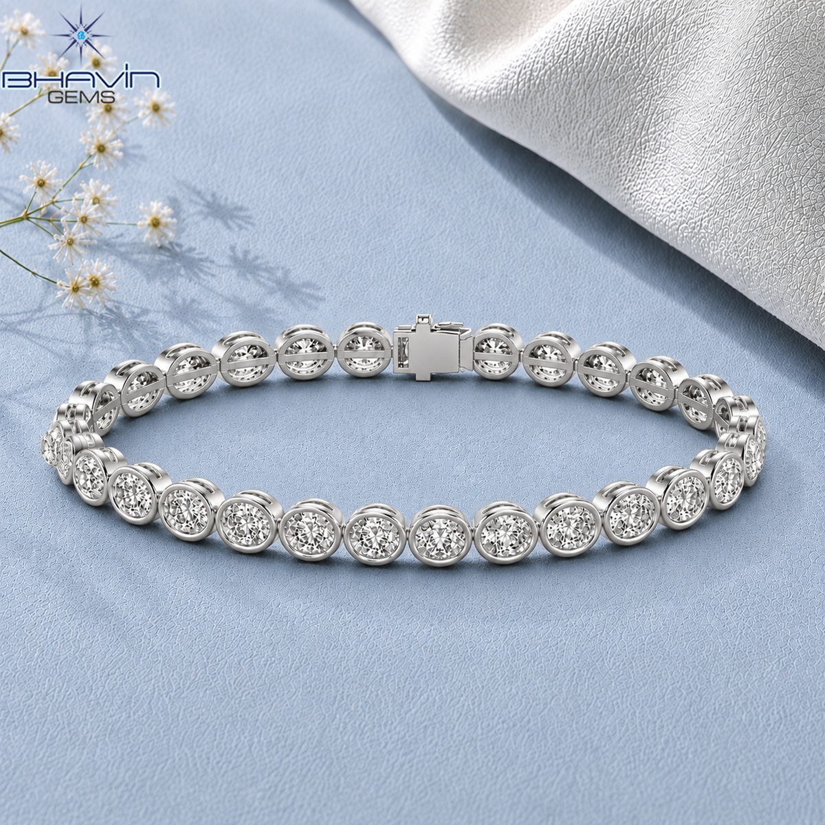 Timeless Round Diamond Bezel Tennis Bracelet
