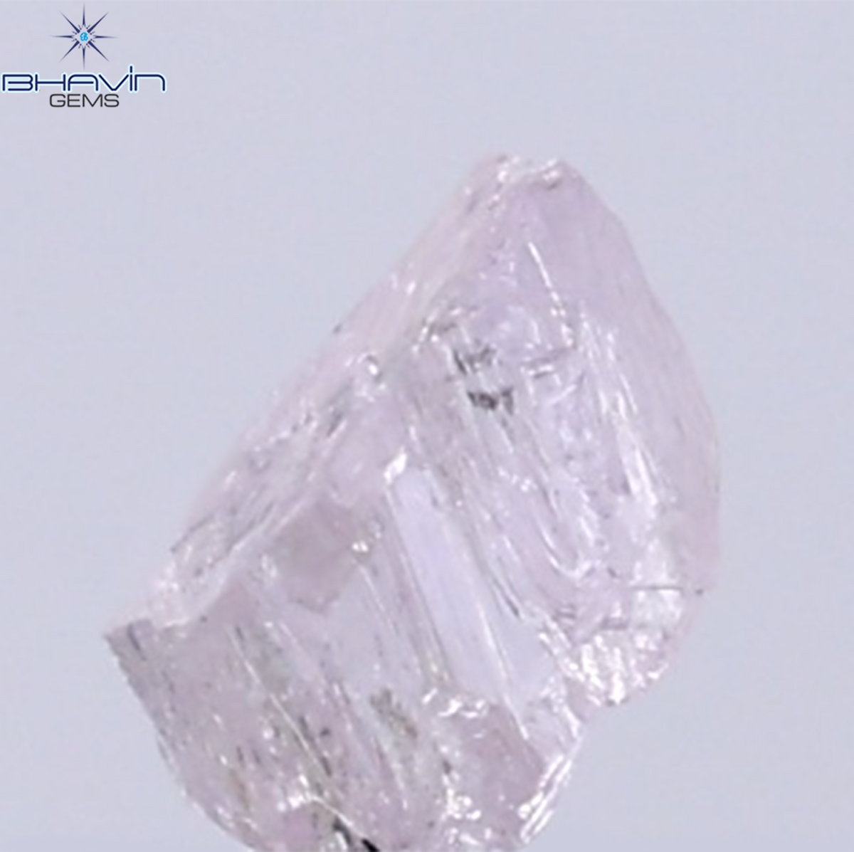 0.25 CT Natural Rough Diamond Pink Color Clarity SI (4.52 MM)