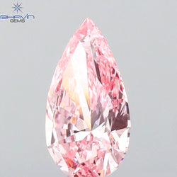 GIA Certified 1.04 CT Pear Diamond Orangy Pink Color Natural Loose Diamond (9.27 MM)