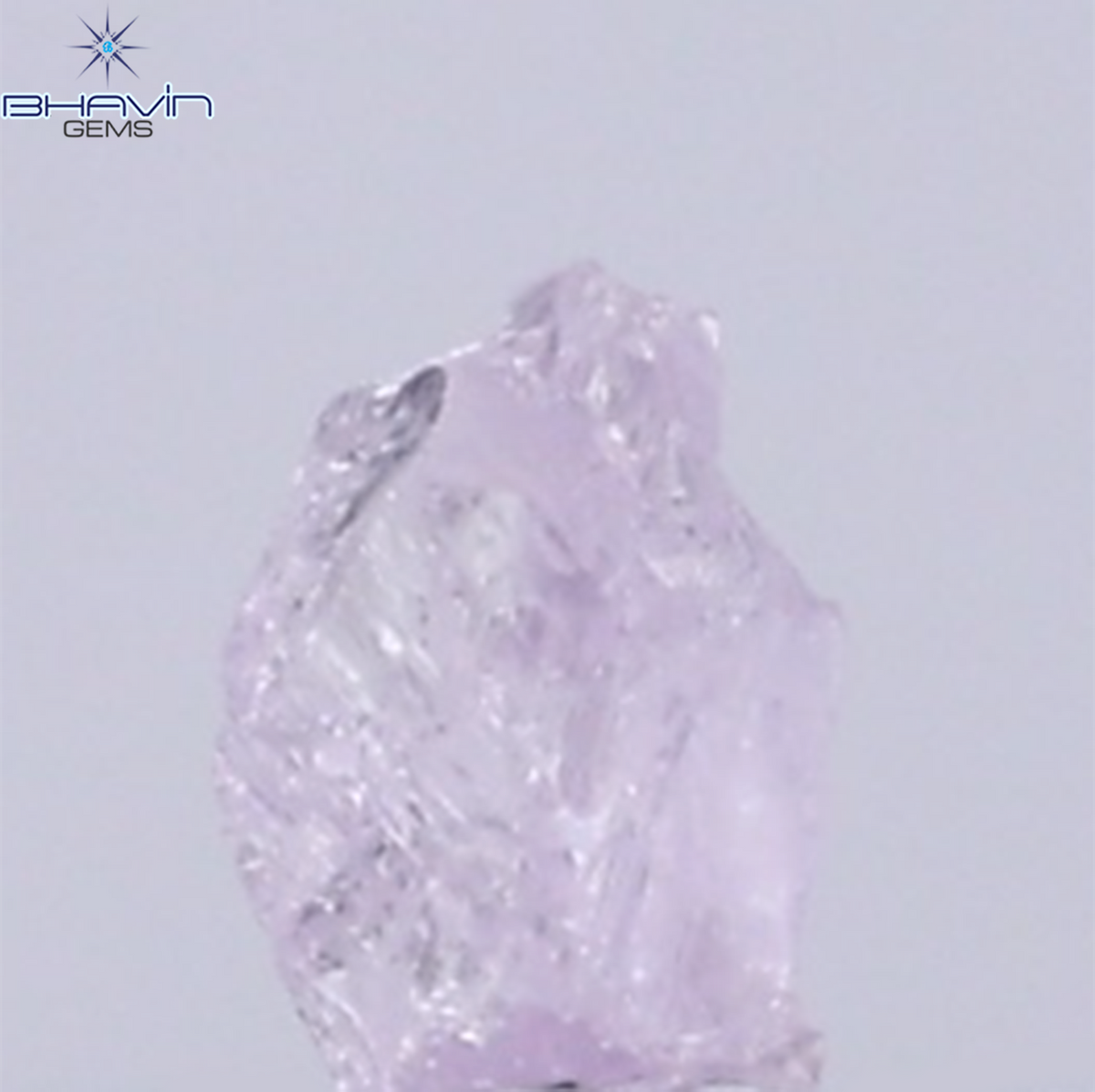 0.11 CT Natural Rough Diamond Pink Color Clarity VS (3.41 MM)