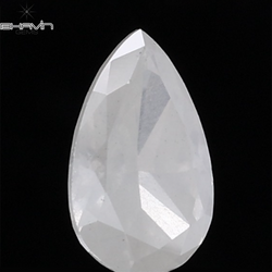 1.00 CT Natural Pear Diamond White Milky Color Clarity I3 (8.31 MM)