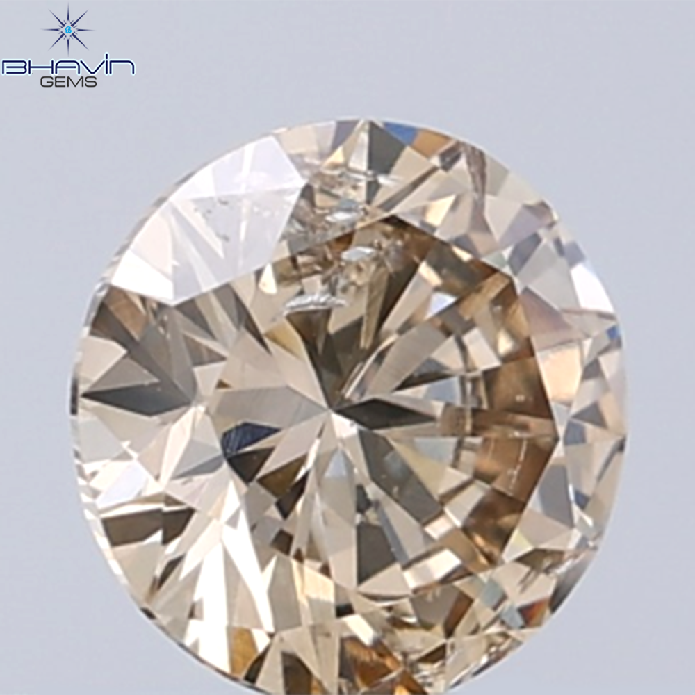 0.18 CT ラウンド ローズ カット シェイプ 天然ダイヤモンド ピンク色 I2 クラリティ (3.86 MM)