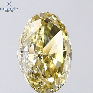 1.00 CT Oval Shape Natural Diamond Orange Color VS2 Clarity (7.07 MM)