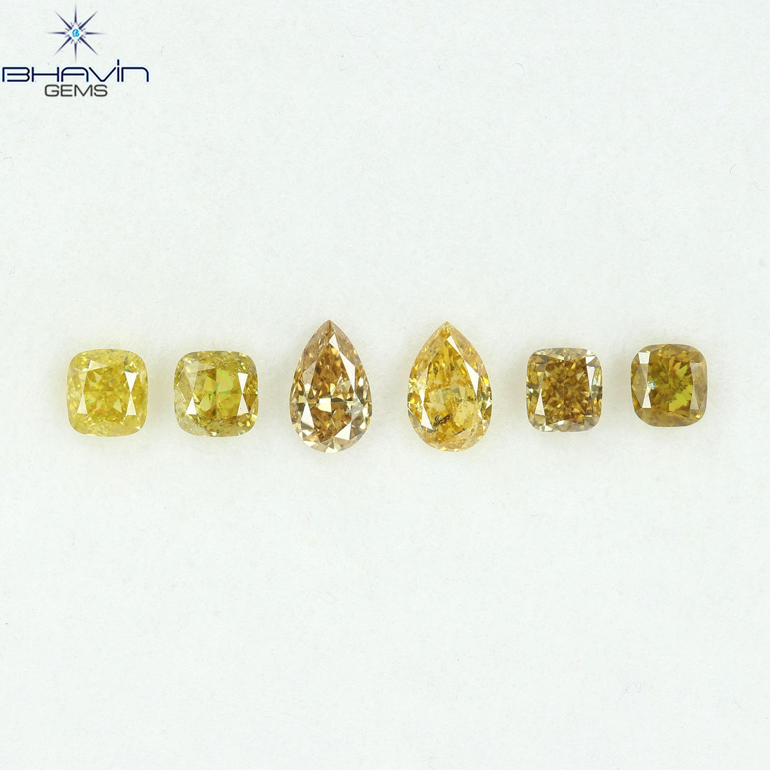 1.25 CT/6 Pcs Natural Mix Diamond Mix Fancy Color Clarity SI (5.00 MM)