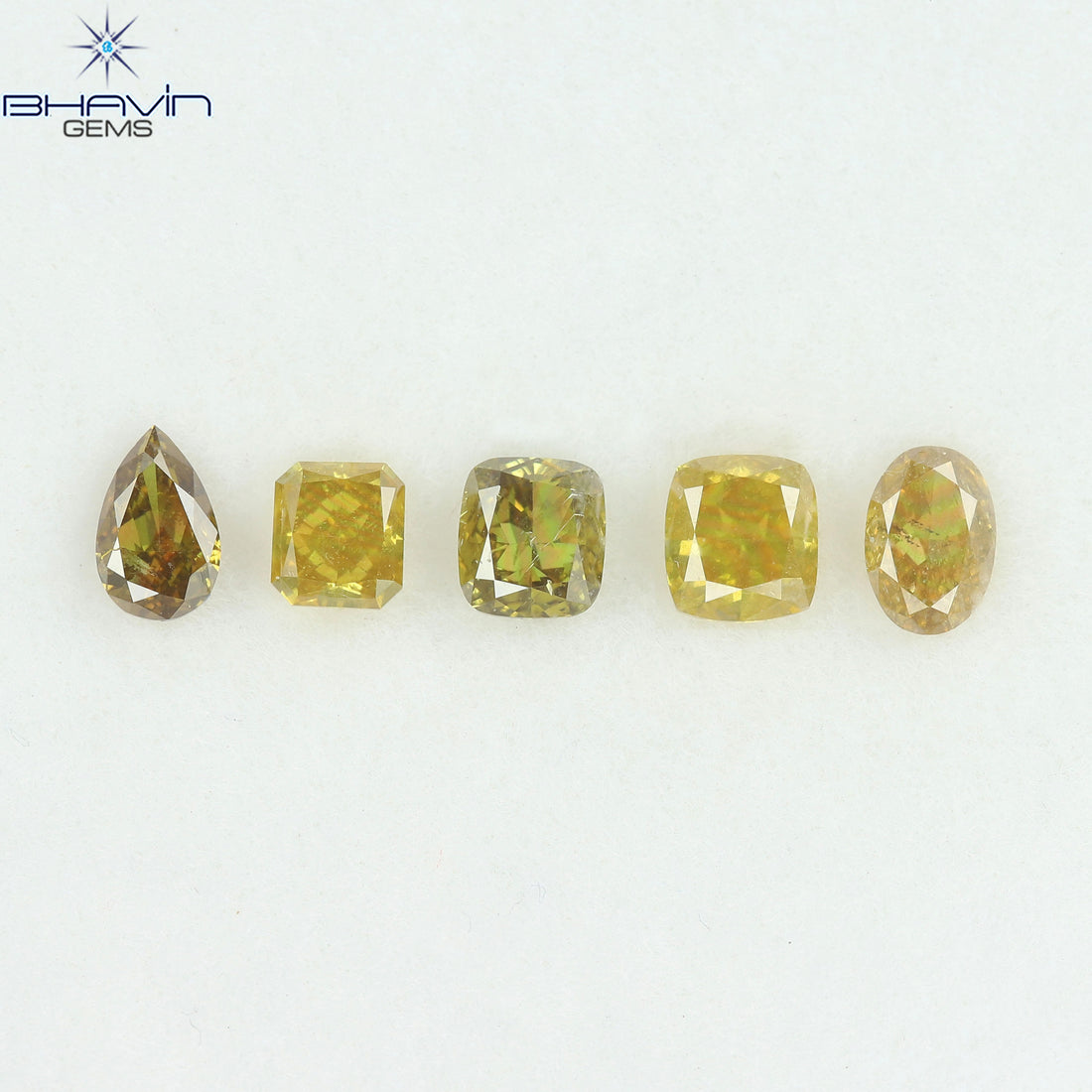 1.17 CT/5 Pcs Natural Mix Diamond Mix Fancy Color Clarity SI (4.55 MM)