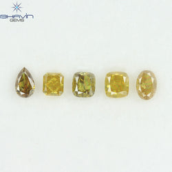 1.17 CT/5 Pcs Natural Mix Diamond Mix Fancy Color Clarity SI (4.55 MM)