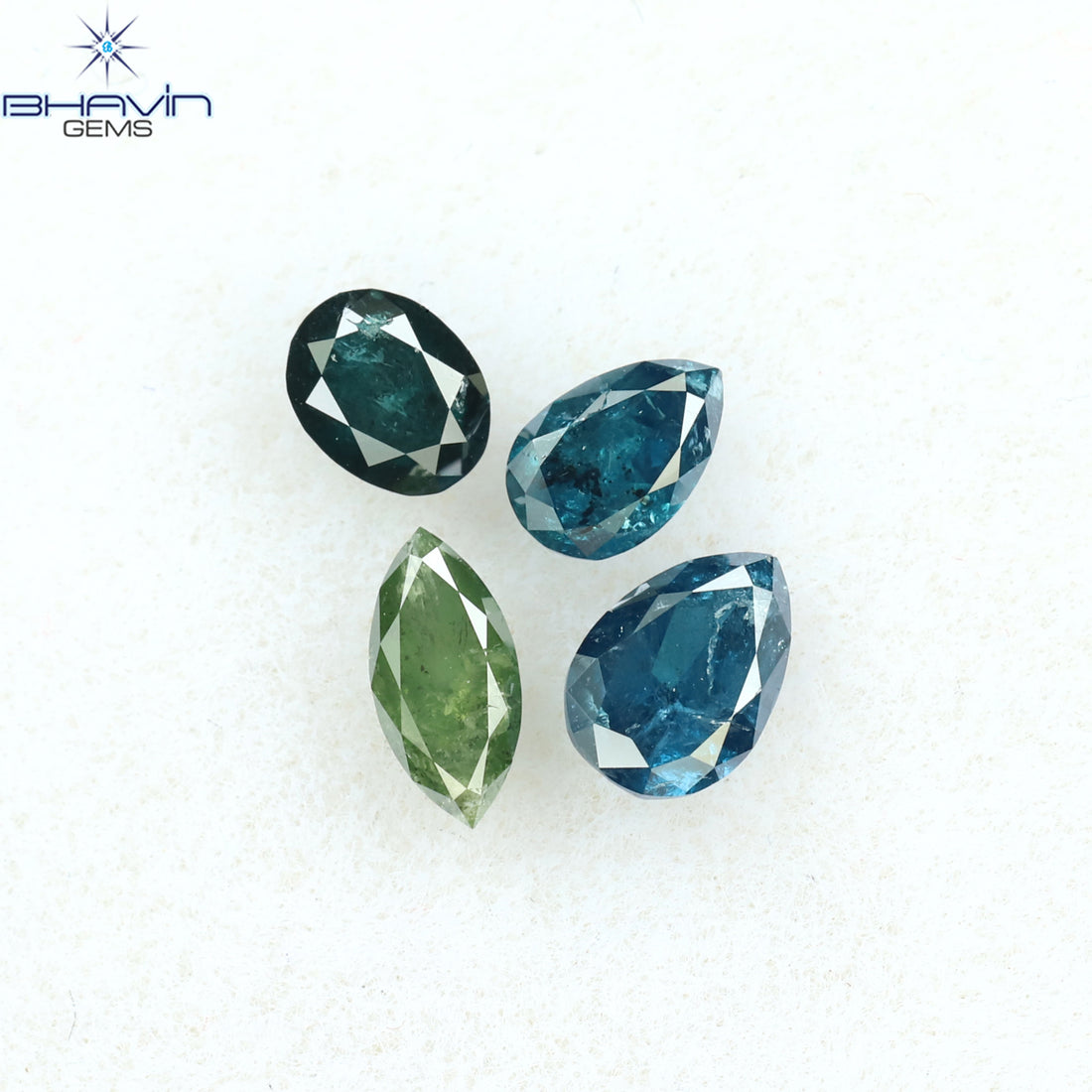 0.67 CT/4 PCS ミックスダイヤモンド 天然ダイヤモンド ミックスダイヤモンド I3 クラリティ (5.03 MM)